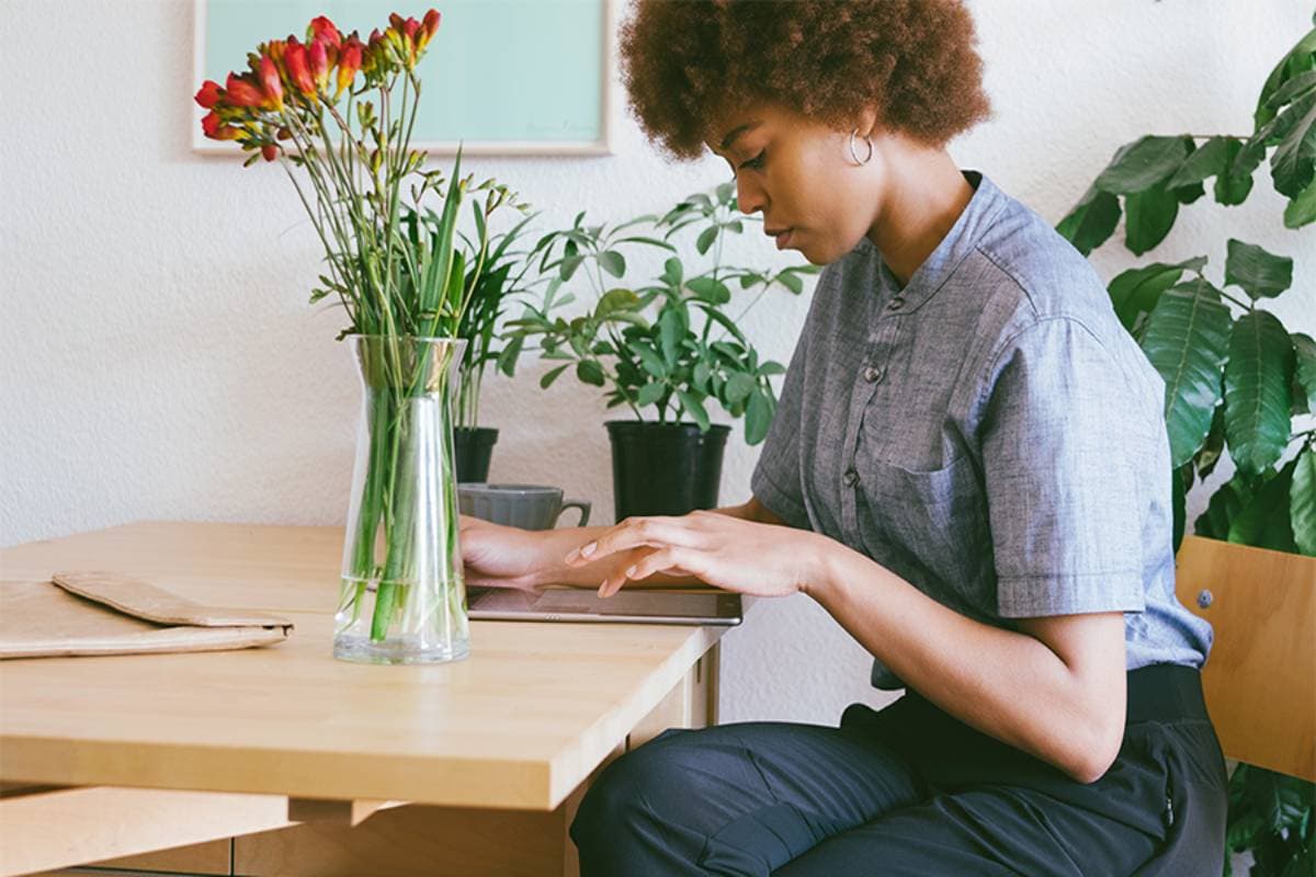 Woman on ipad