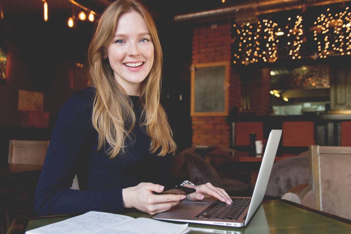 Woman with a laptop