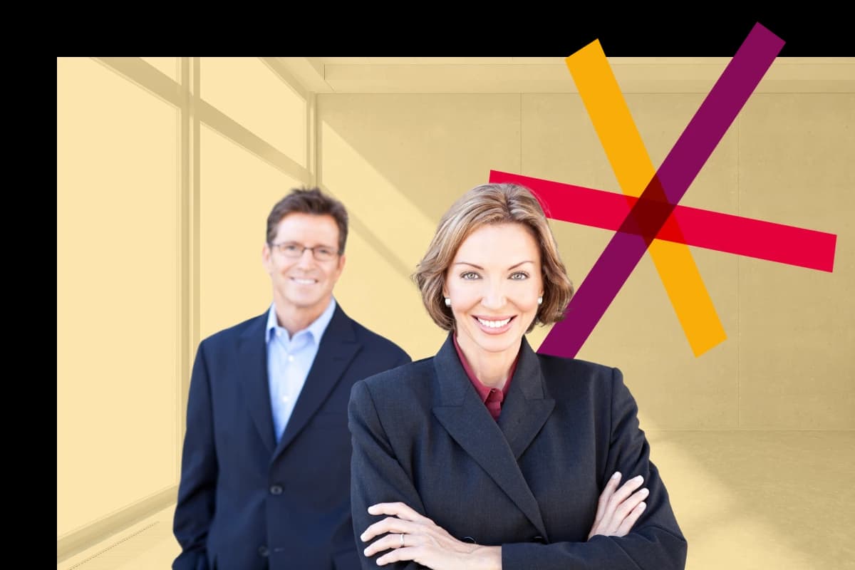 Bilde av en dame og en mann som representerer EU